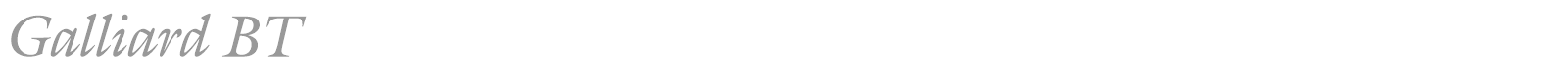 Galliard BT font preview
