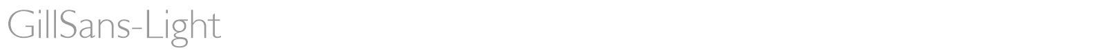 GillSans-Light font preview