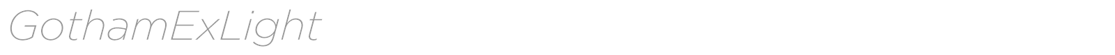 GothamExLight font preview