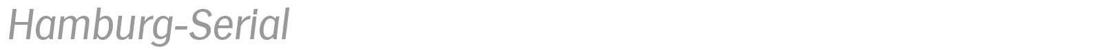 Hamburg-Serial font preview
