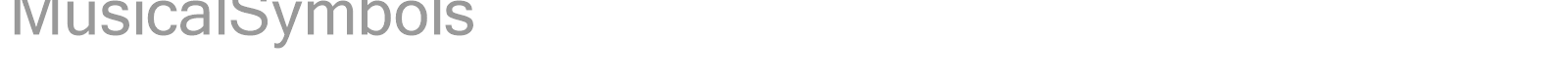 MusicalSymbols font preview