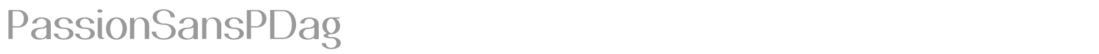 PassionSansPDag font preview