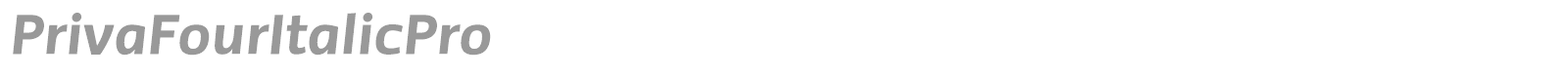 PrivaFourItalicPro font preview