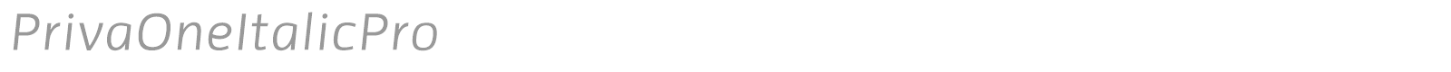 PrivaOneItalicPro font preview