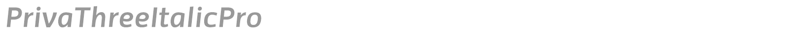 PrivaThreeItalicPro font preview