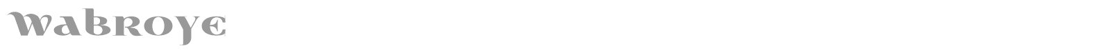Wabroye font preview