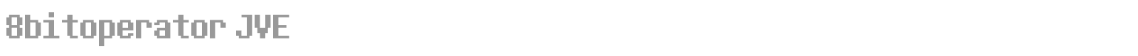 8bitoperator JVE font preview