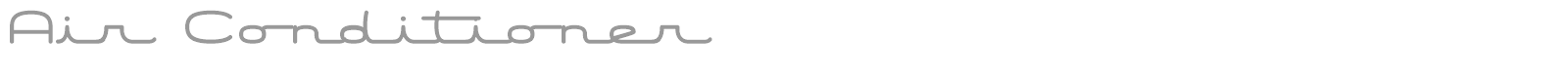 Air Conditioner font preview