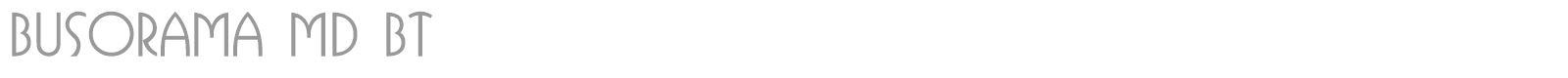 Busorama Md BT font preview