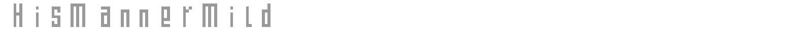 HisMannerMild font preview