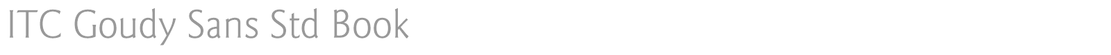 ITC Goudy Sans Std font preview