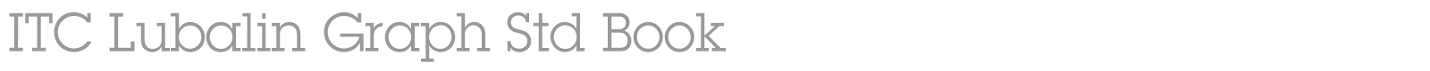 ITC Lubalin Graph Std font preview