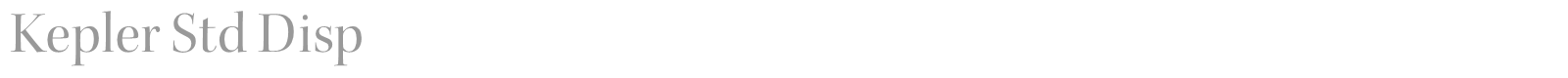 Kepler Std font preview