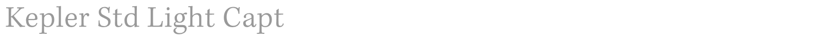 Kepler Std font preview