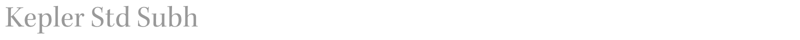 Kepler Std font preview