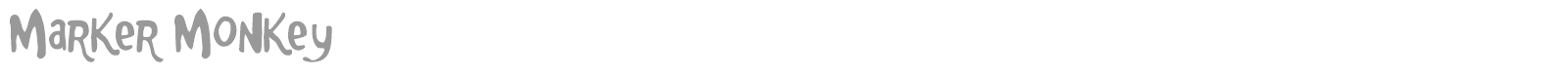 Marker Monkey font preview