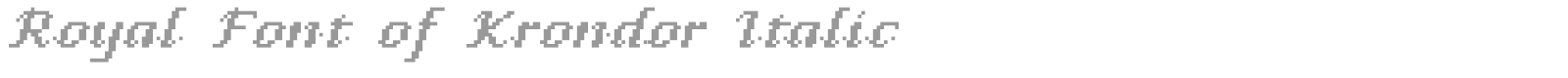 Royal Font of Krondor Italic font preview