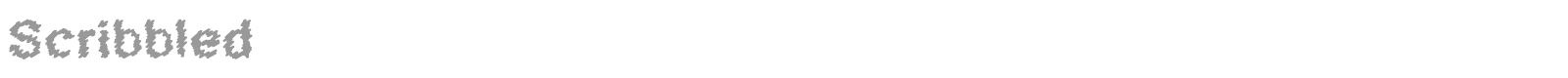 Scribbled font preview