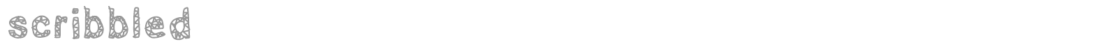 Scribbled font preview
