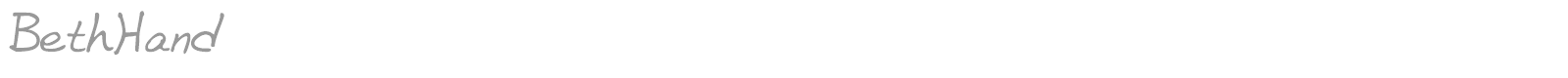 Beth Hand font preview