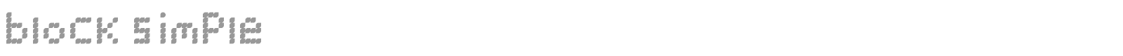 block simple font preview