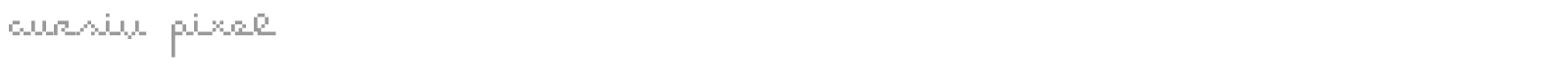 cursiv pixel font preview