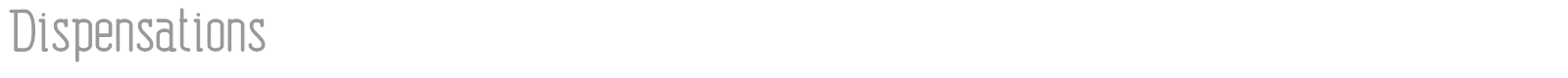 Dispensations font preview
