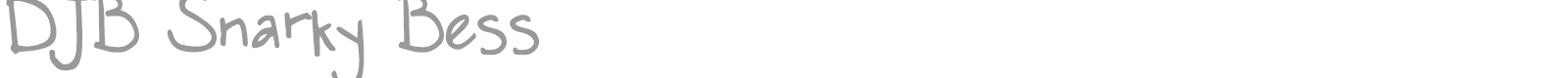 DJB Snarky Bess font preview