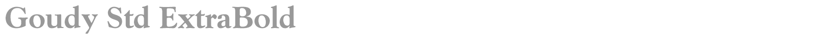 Goudy Std font preview