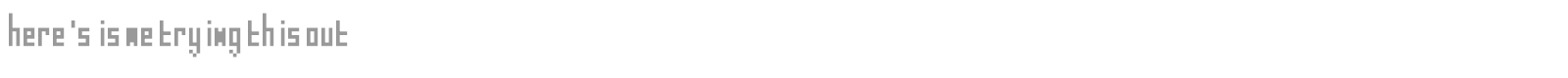 here's is me trying this out font preview