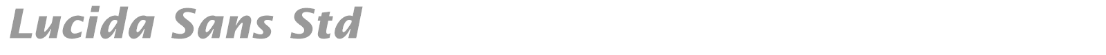 Lucida Sans Std font preview