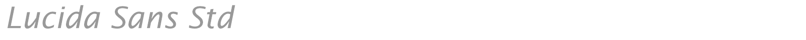 Lucida Sans Std font preview