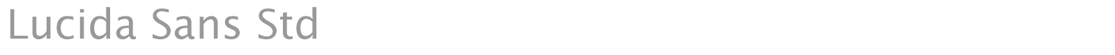 Lucida Sans Std font preview