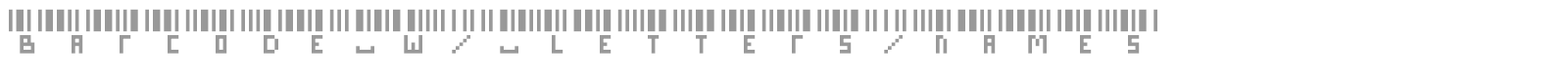 Barcode w/ Letters/Names font preview