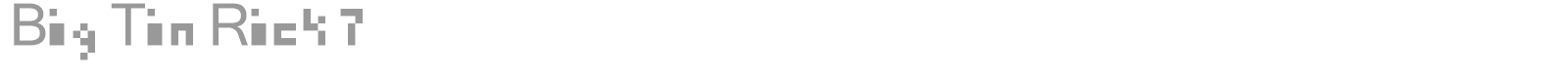 Big Tin Rick 7 font preview