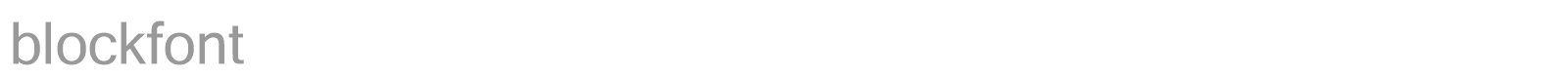 blockfont font preview