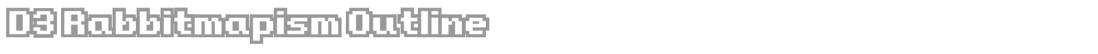 D3 Rabbitmapism Outline font preview