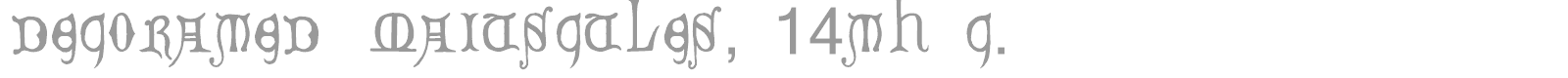 Decorated Majuscules font preview