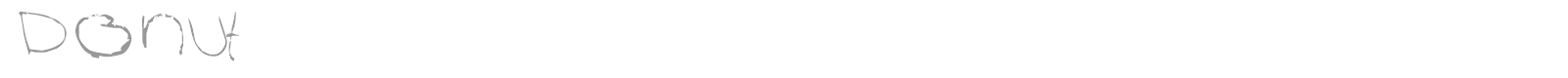 Donut font preview