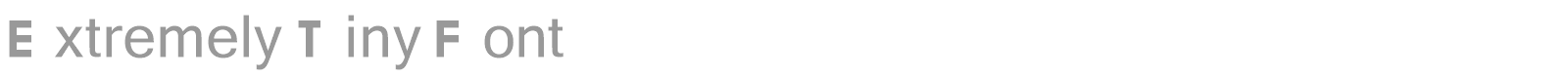 Extremely Tiny Font font preview