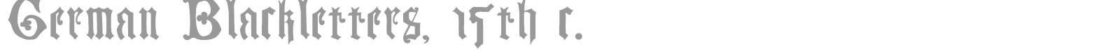 German Blackletters font preview