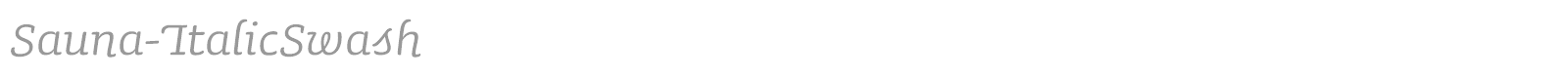 Sauna-ItalicSwash font preview