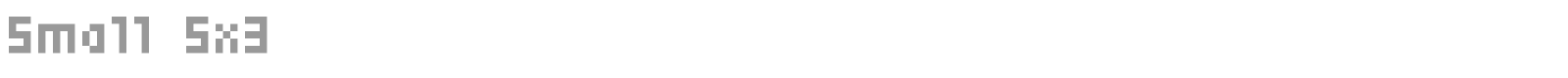 Small 5x3 font preview