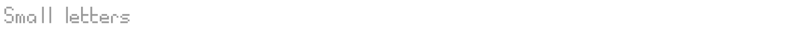 Small letters font preview