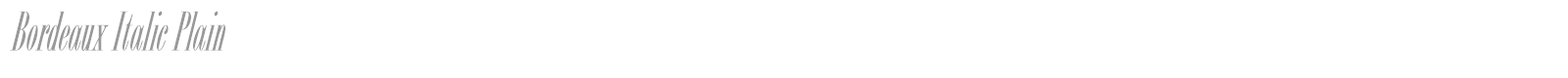 Bordeaux Italic font preview