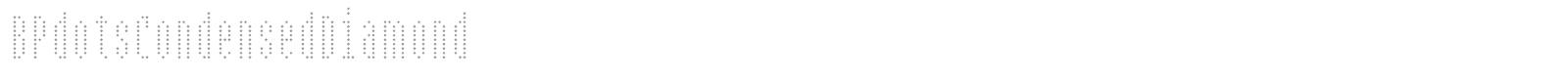 BPdotsCondensedDiamond font preview