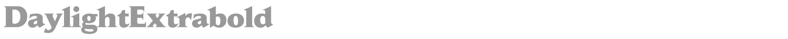 DaylightExtrabold font preview