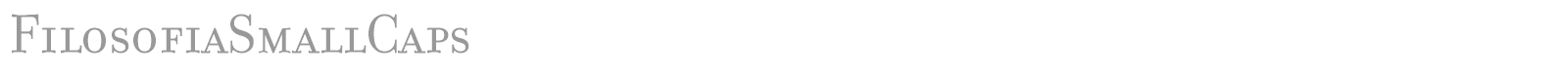 FilosofiaSmallCaps font preview