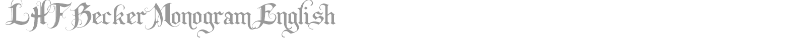 LHFBeckerMonogramEnglish font preview