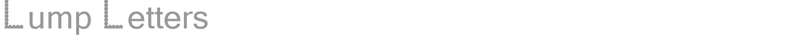 Lump Letters font preview